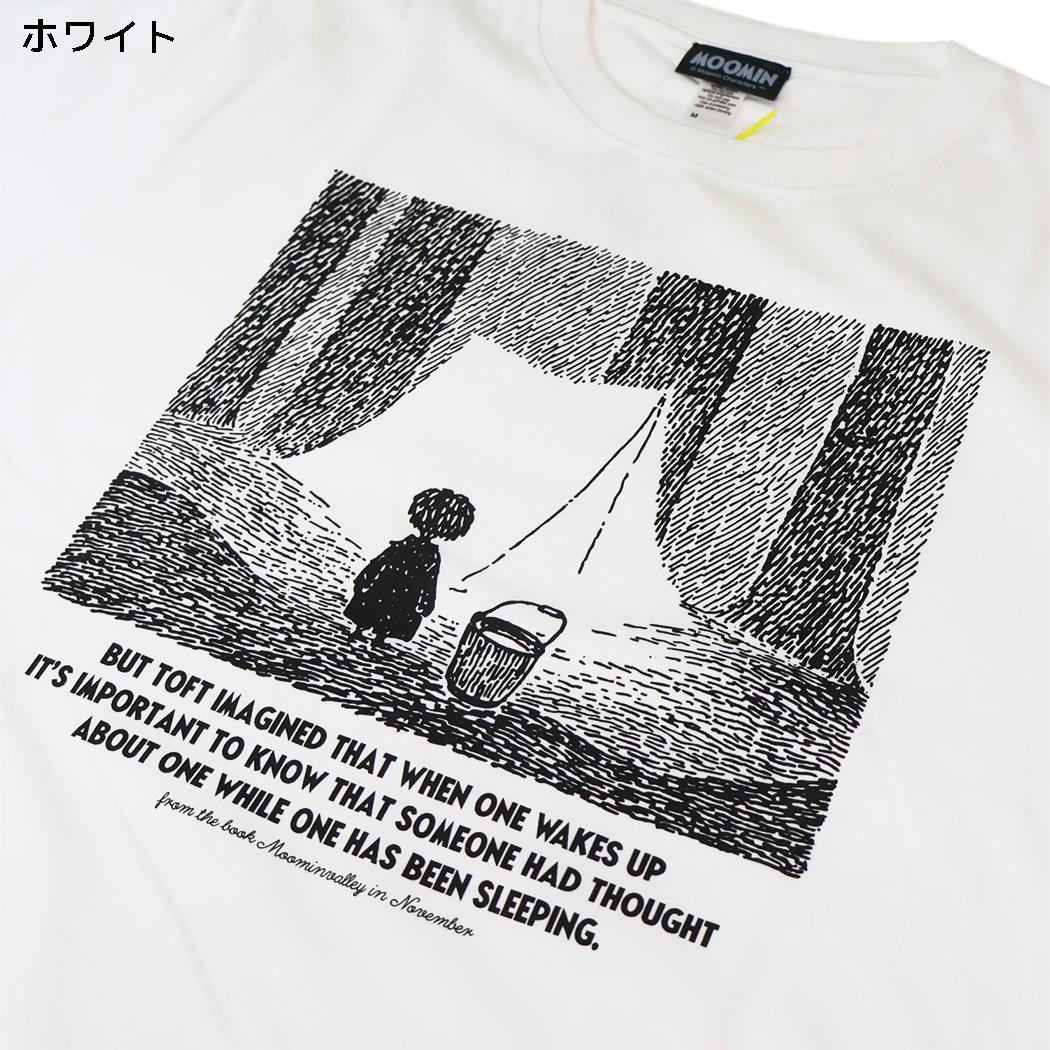 ムーミン T-SHIRTS プレミアムTシャツ 十一月 ホムサ トフト L ホワイト 北欧 ワタナベ