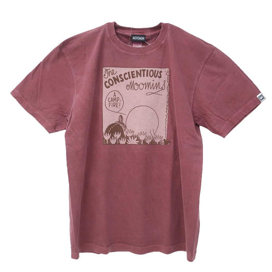 ムーミン Tシャツ ピグメント染めT-SHIRTS ムーミン＆リトルミイ RD Lサイズ 北欧 ワタナベ 半袖 キャラクター グッズ メール便可 シネマコレクション
