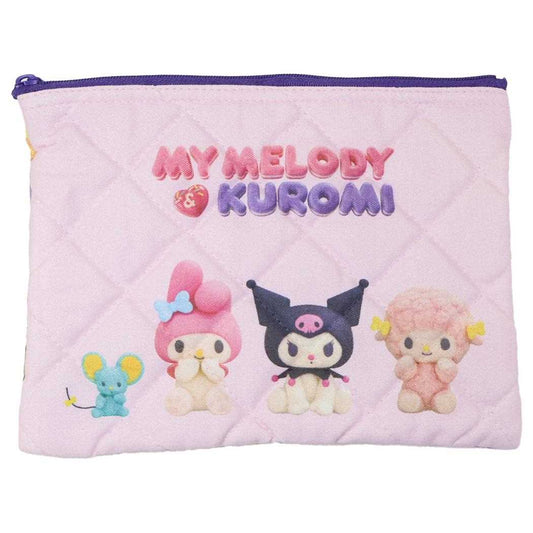 マイメロディ＆クロミ コスメポーチ キルティングポーチ Netflix サンリオ ワタナベ 小物入れ 化粧ポーチ キャラクター グッズ メール便可 シネマコレクション