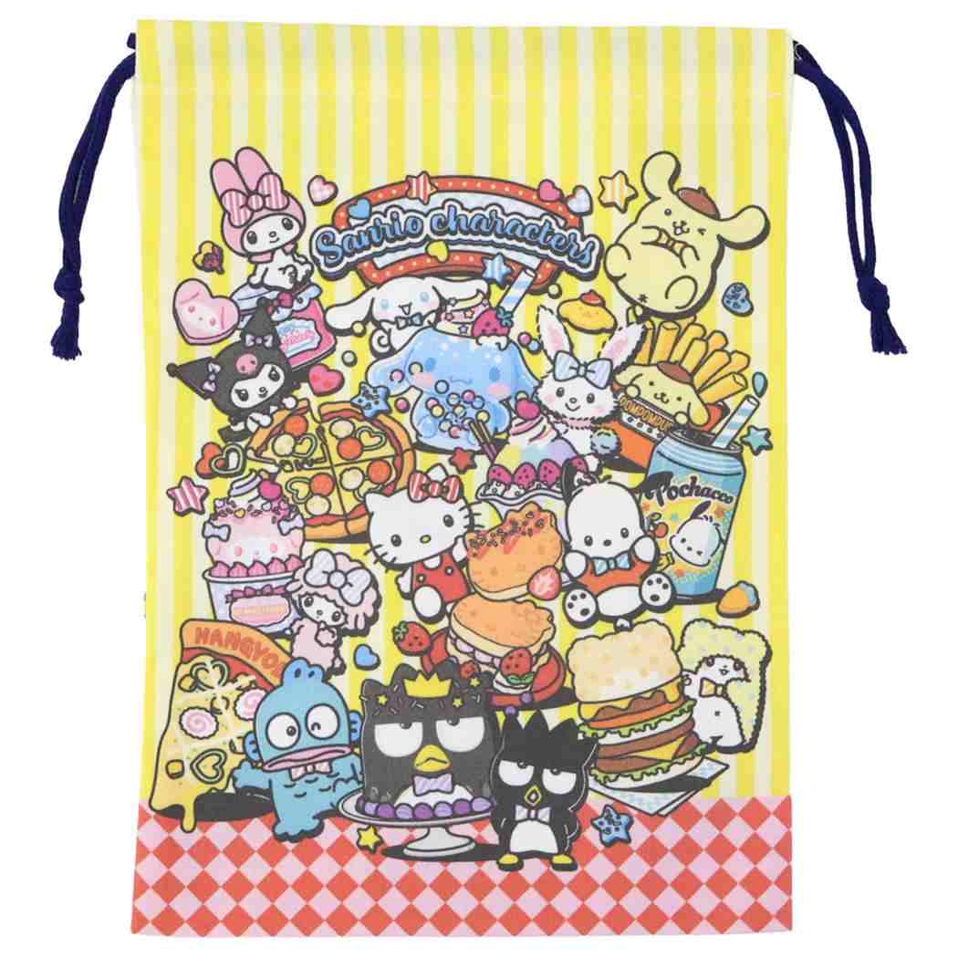 サンリオキャラクターズ 巾着袋 きんちゃくポーチ アメリカンダイナー サンリオ ワタナベ 小物入れ キャラクター グッズ メール便可 シネマコレクション