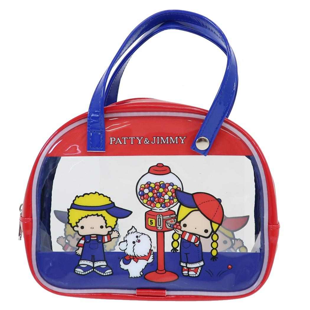 サンリオキャラクターズ コスメポーチ ボストンバッグ風ポーチ パティ＆ジミー Sanrio ワタナベ