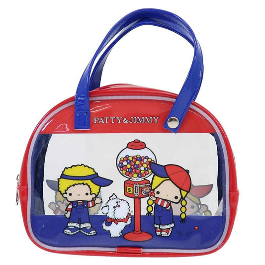 サンリオキャラクターズ コスメポーチ ボストンバッグ風ポーチ パティ＆ジミー Sanrio ワタナベ