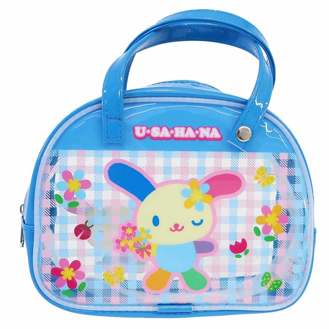 サンリオキャラクターズ コスメポーチ ボストンバッグ風ポーチ ウサハナ Sanrio ワタナベ