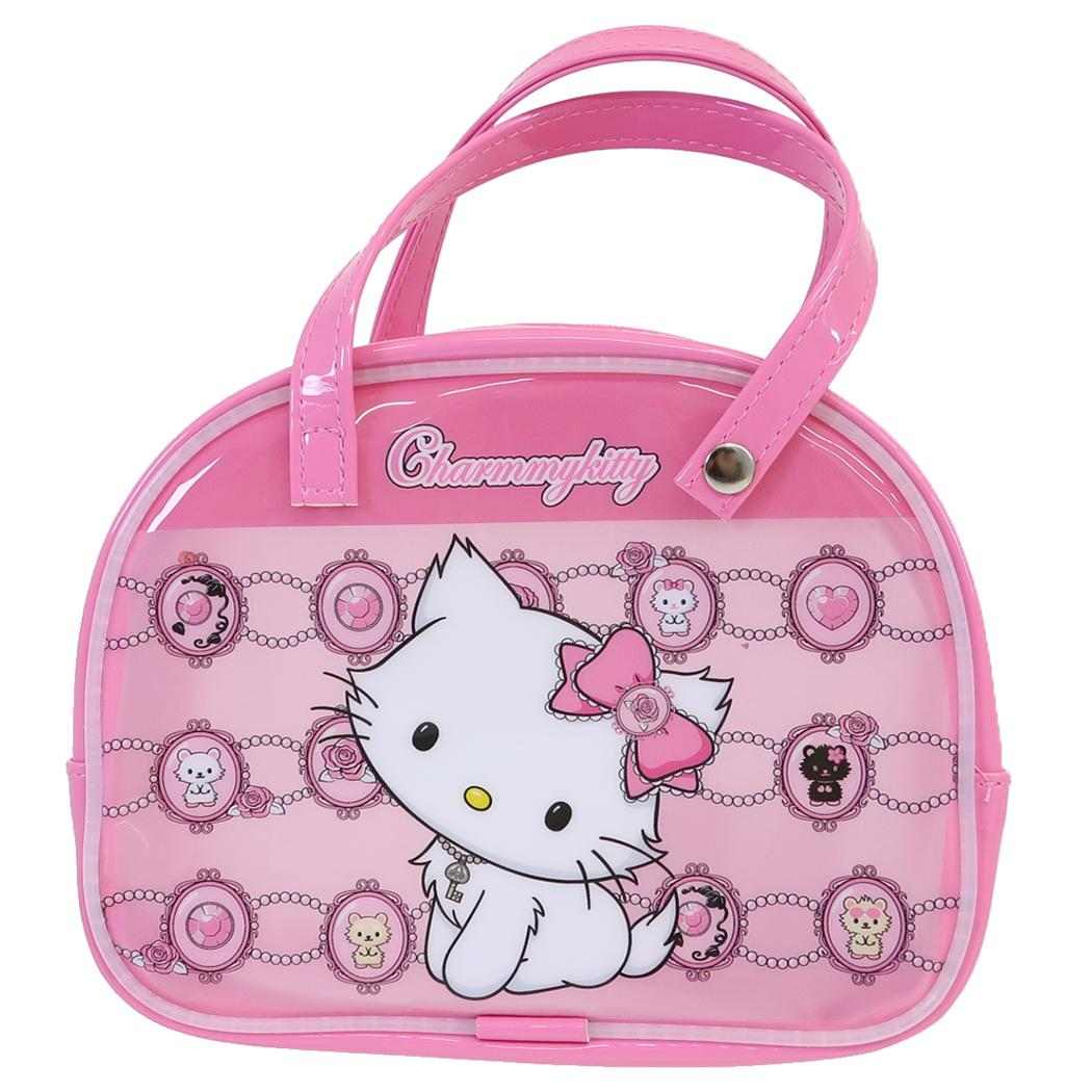 サンリオキャラクターズ コスメポーチ ボストンバッグ風ポーチ チャーミーキティ Sanrio ワタナベ