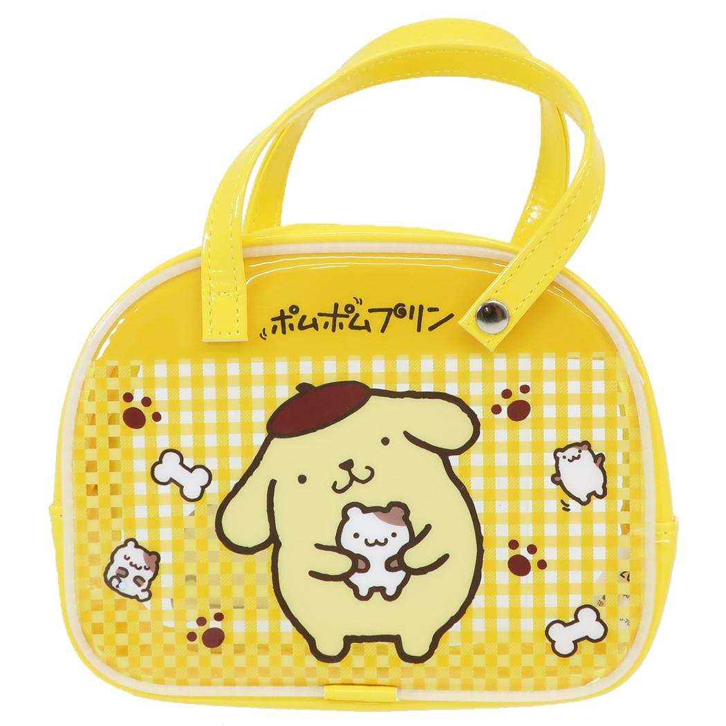 サンリオキャラクターズ コスメポーチ ボストンバッグ風ポーチ ポムポムプリン Sanrio ワタナベ