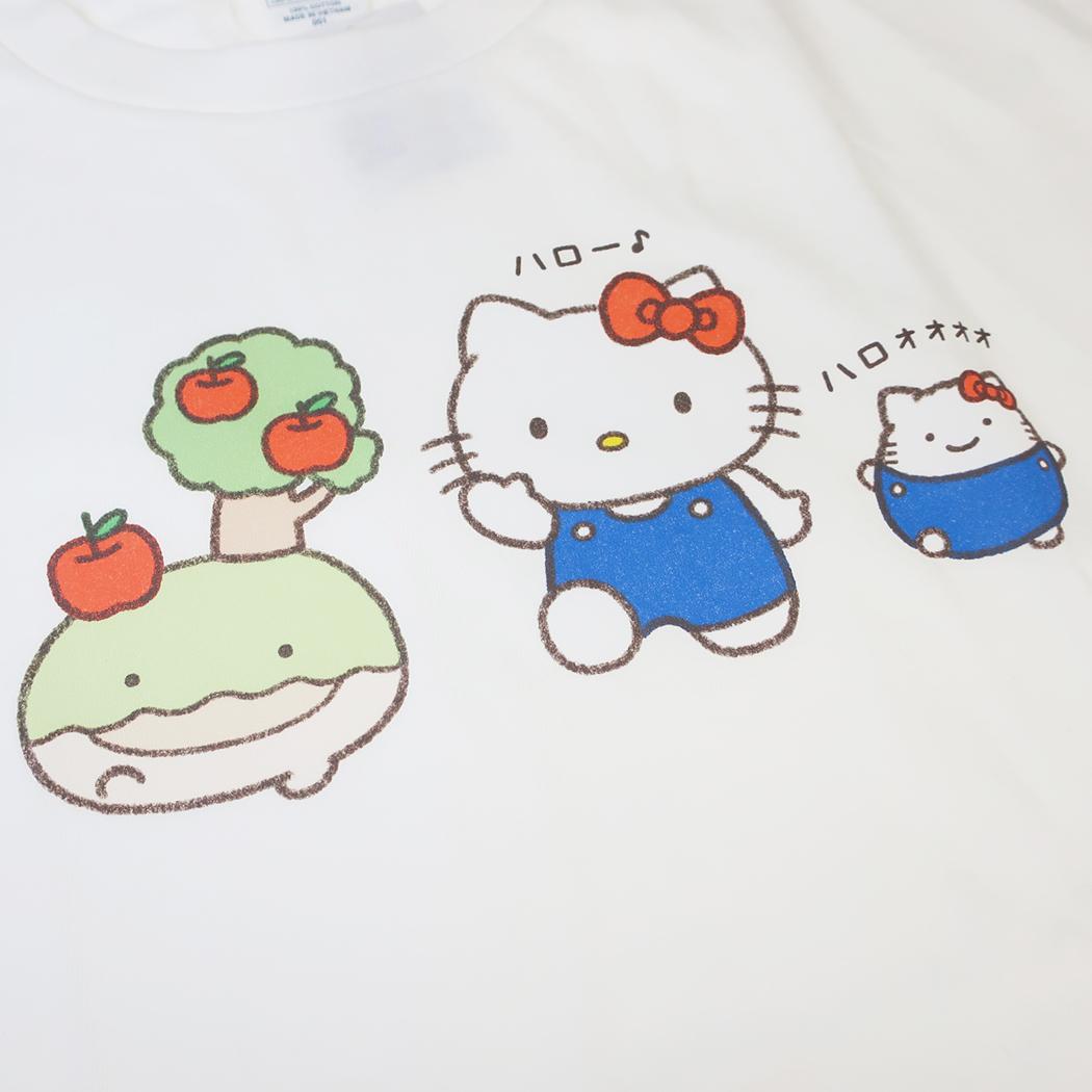 なんでもいきものxサンリオキャラクターズ Tシャツ レディース T-SHIRTS Mサイズ NMxKT/WH Sanrio ワタナベ