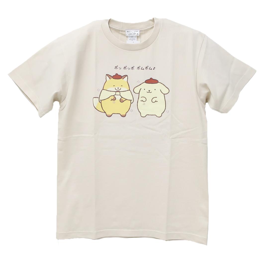 なんでもいきものxサンリオキャラクターズ Tシャツ レディース T-SHIRTS Mサイズ NMxPN/LBG Sanrio ワタナベ