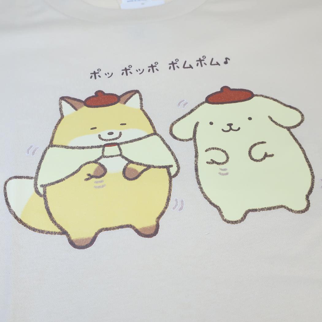 なんでもいきものxサンリオキャラクターズ Tシャツ レディース T-SHIRTS Mサイズ NMxPN/LBG Sanrio ワタナベ