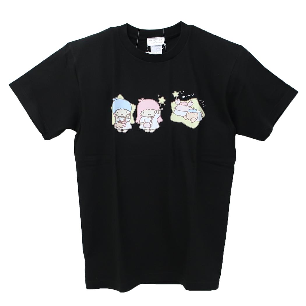 なんでもいきものxサンリオキャラクターズ Tシャツ レディース T-SHIRTS Mサイズ NMxTS/BK Sanrio ワタナベ