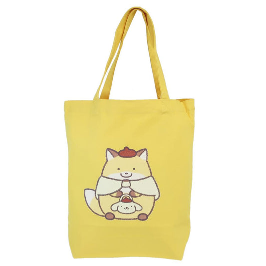 なんでもいきものxサンリオキャラクターズ 手提げかばん トートバッグ NMxPN/YE Sanrio ワタナベ