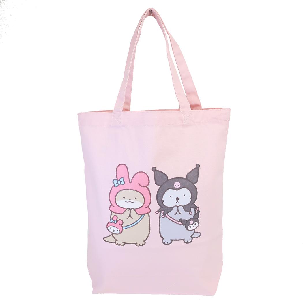 なんでもいきものxサンリオキャラクターズ 手提げかばん トートバッグ NMxMMKU/LPK Sanrio ワタナベ