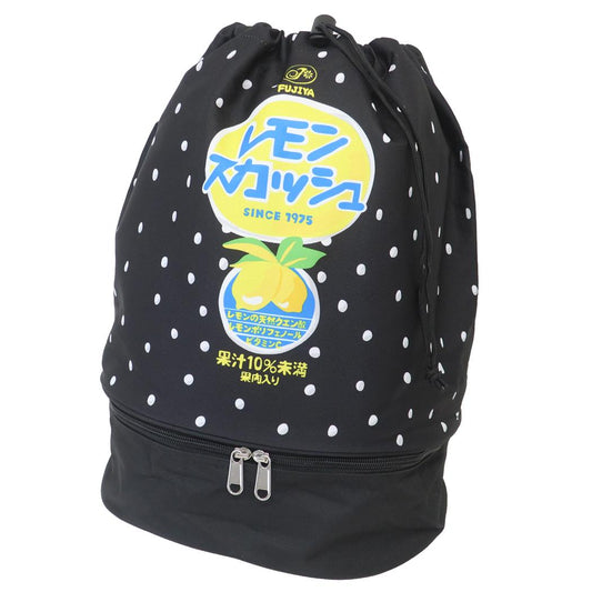 レモンスカッシュ リュックバッグ 2wayバックパック レモンスカッシュ お菓子パッケージ ワタナベ 2層式 ビーチバッグ 海プール 体操服かばん グッズ シネマコレクション