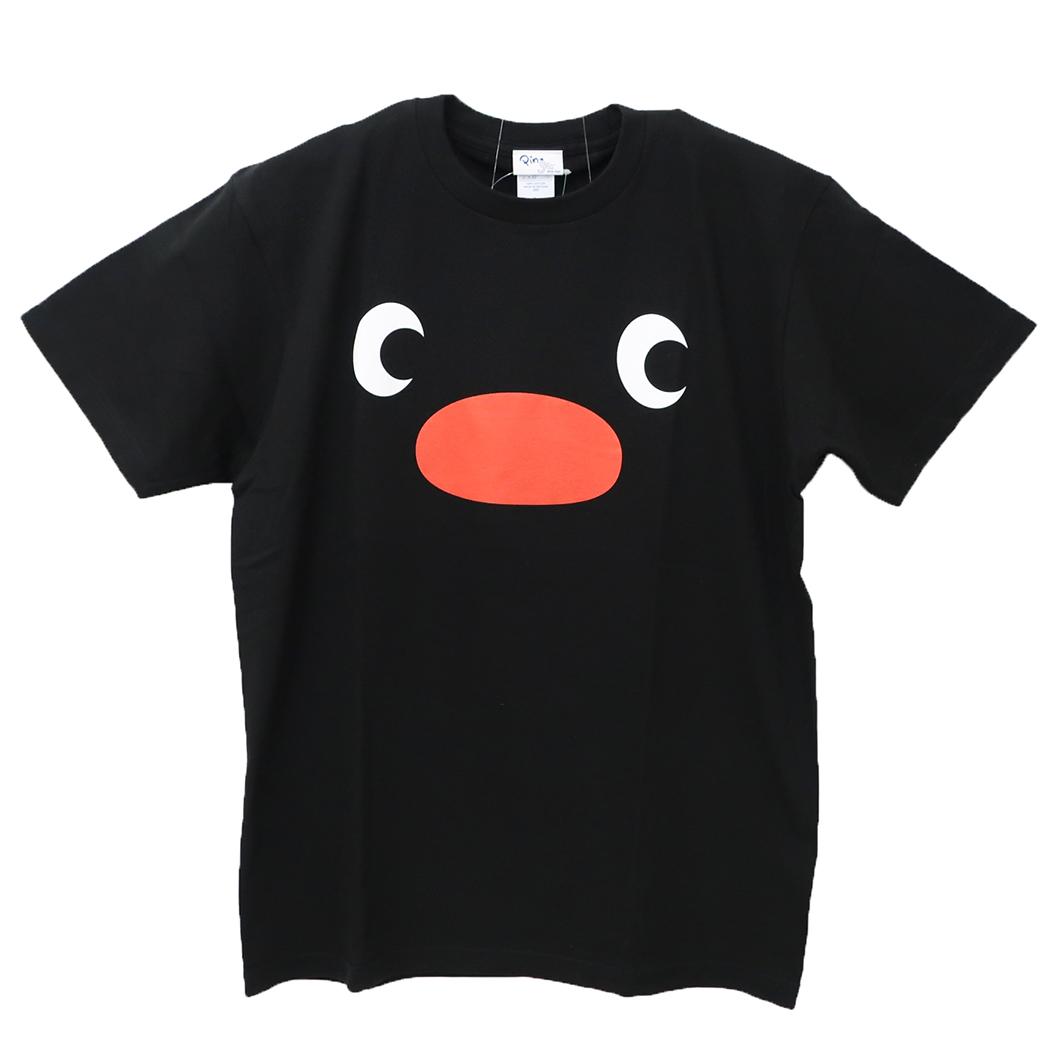 ピングー T-SHIRTS Tシャツ フェイス Lサイズ ブラック Pingu ワタナベ