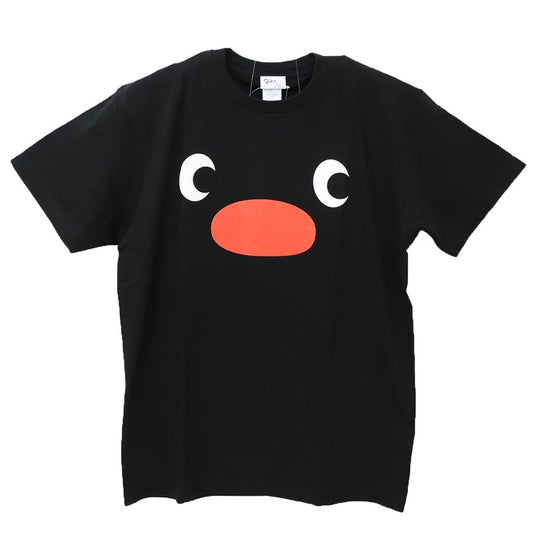 ピングー T-SHIRTS Tシャツ フェイス Lサイズ ブラック Pingu ワタナベ