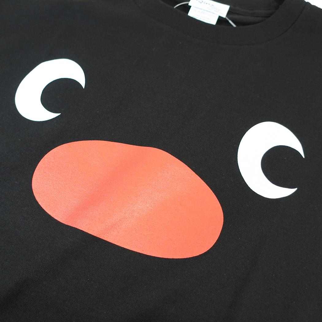 ピングー T-SHIRTS Tシャツ フェイス Lサイズ ブラック Pingu ワタナベ