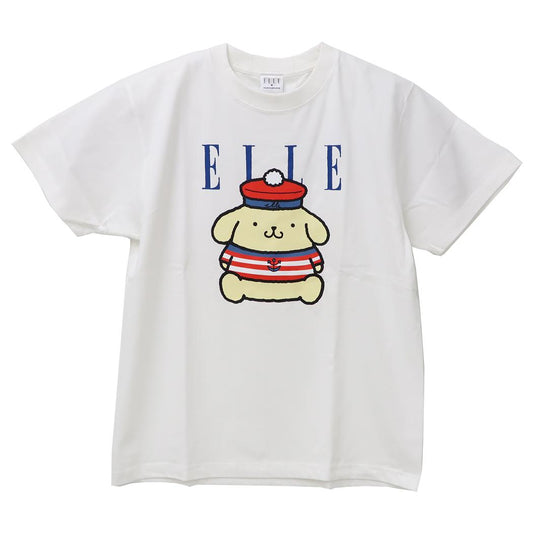 ELLExポムポムプリン T-SHIRTS プレミアムTシャツ ホワイト ワタナベ