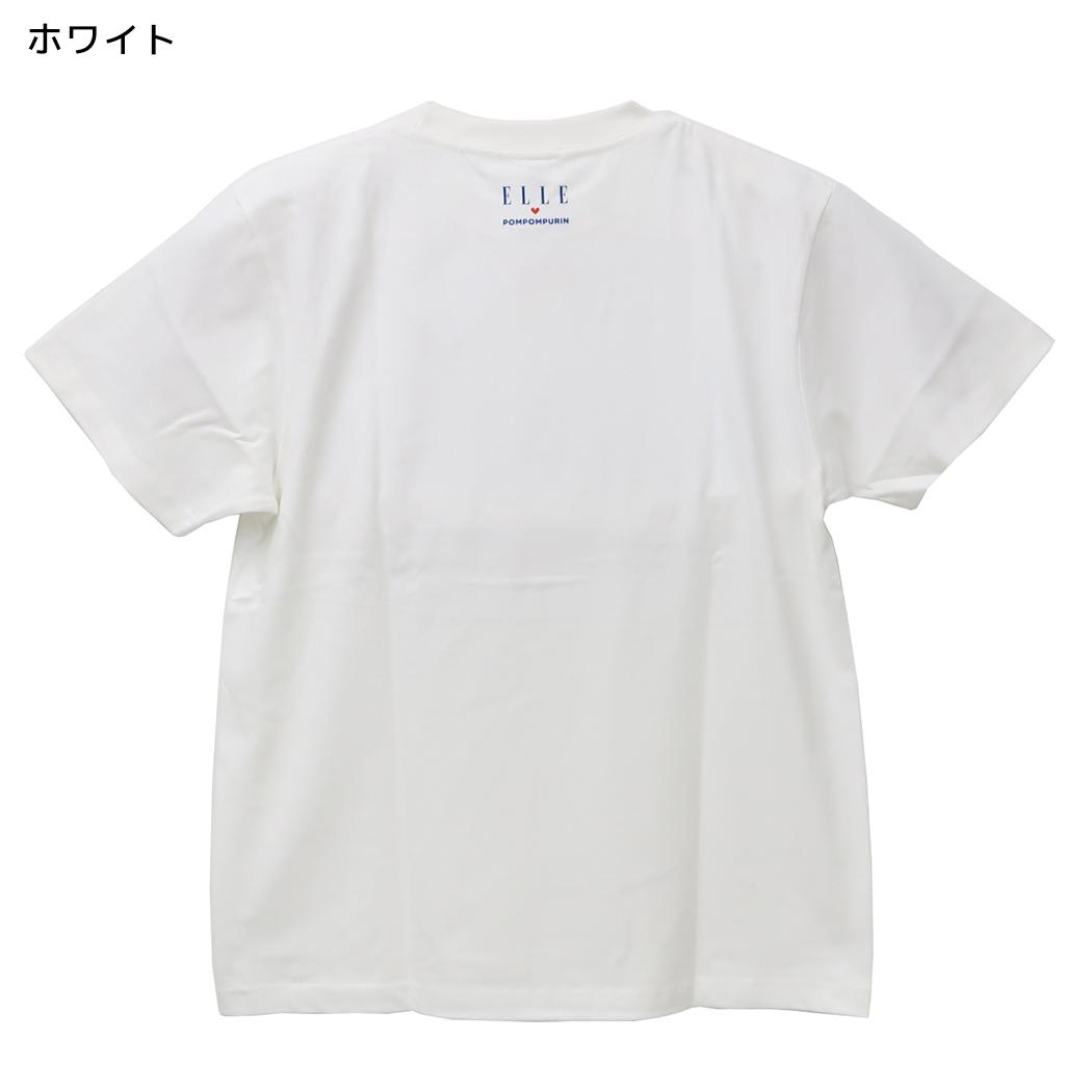 ELLExポムポムプリン T-SHIRTS プレミアムTシャツ ホワイト ワタナベ