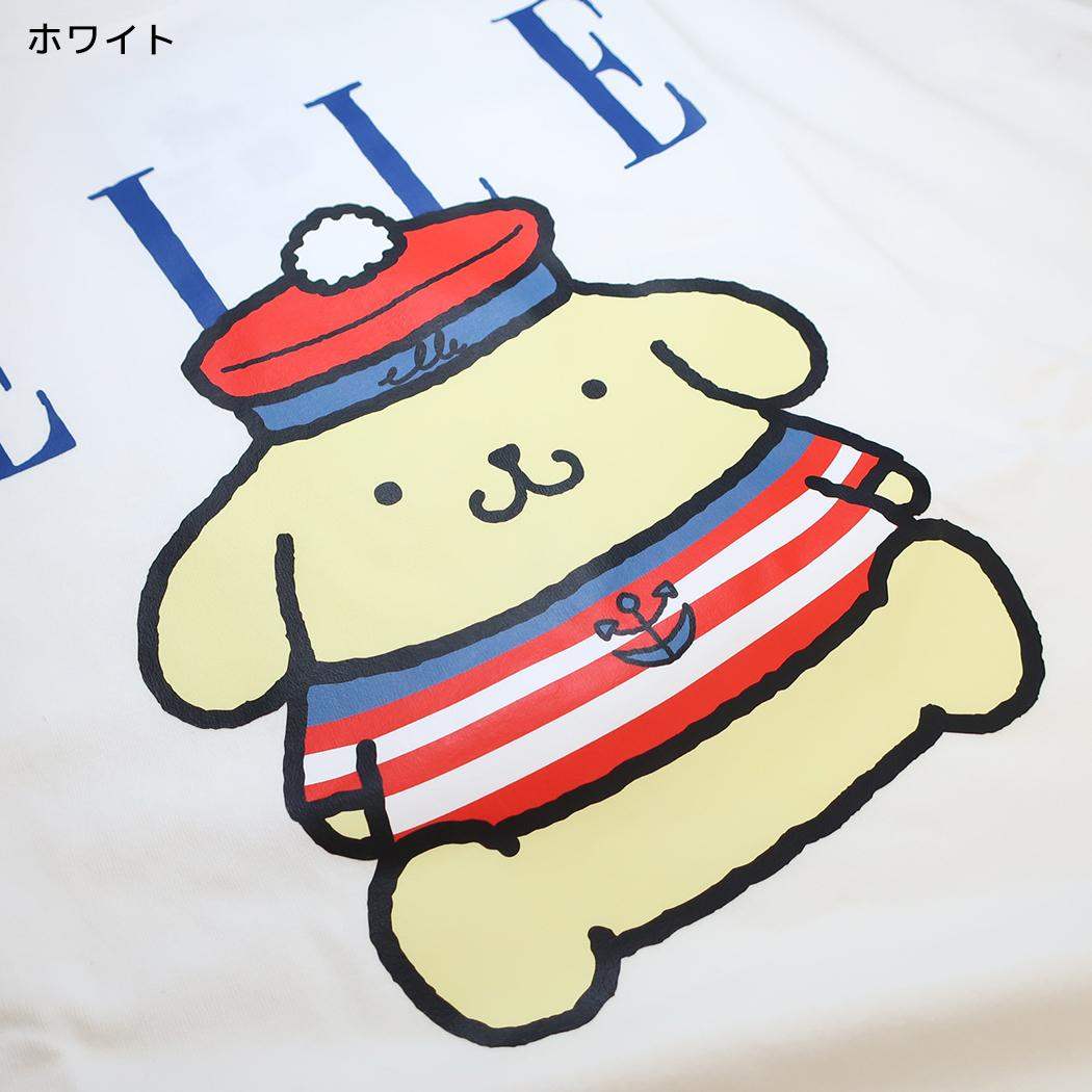 ELLExポムポムプリン T-SHIRTS プレミアムTシャツ ホワイト ワタナベ