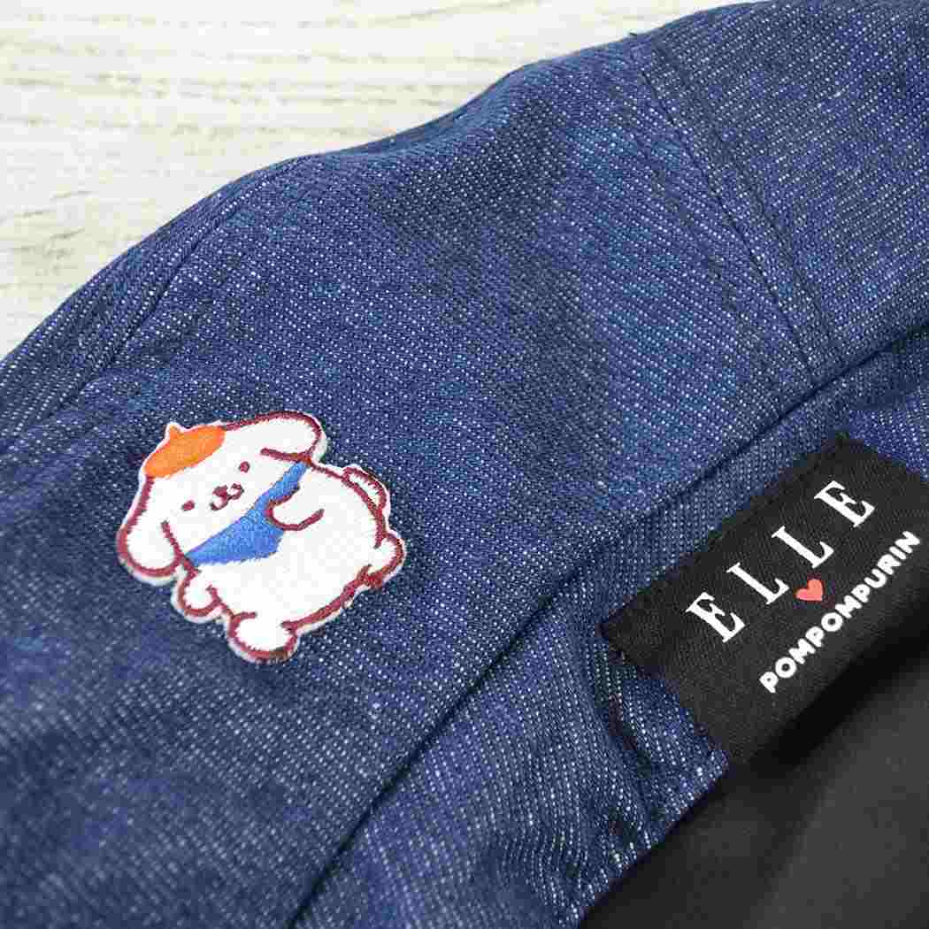 ELLExポムポムプリン 帽子 デニム風ベレー帽 ワタナベ
