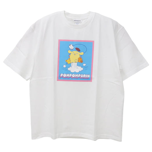 ポムポムプリン Tシャツ BIG T-SHIRTS なわとび ホワイト Lサイズ サンリオ ワタナベ 半袖 キャラクター グッズ メール便可 シネマコレクション
