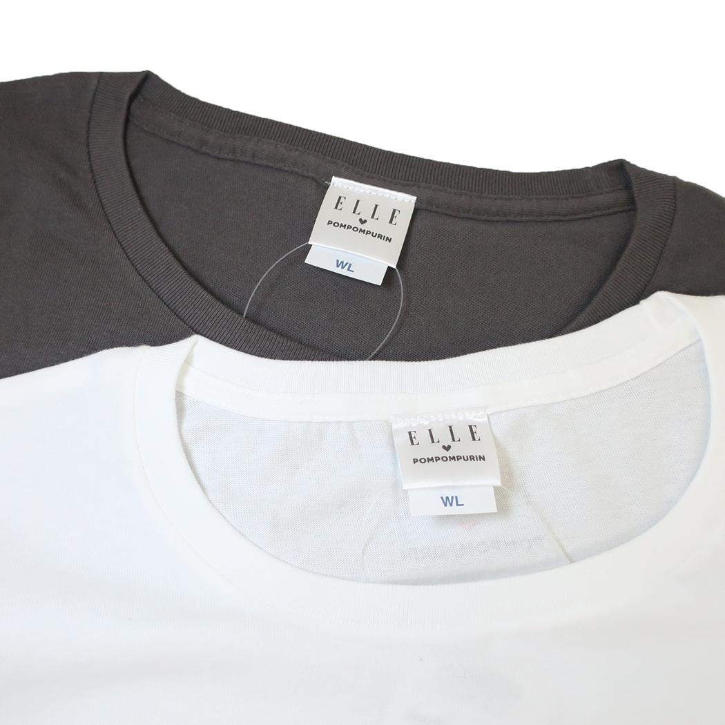 ELLExポムポムプリン Tシャツ レディース T-SHIRTS WH サンリオ ワタナベ