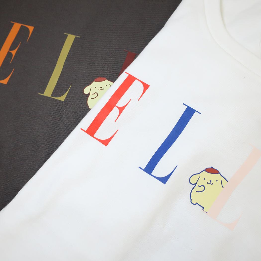 ELLExポムポムプリン Tシャツ レディース T-SHIRTS CH サンリオ ワタナベ