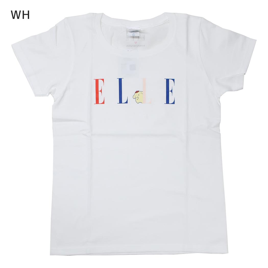 ELLExポムポムプリン Tシャツ レディース T-SHIRTS WH サンリオ ワタナベ