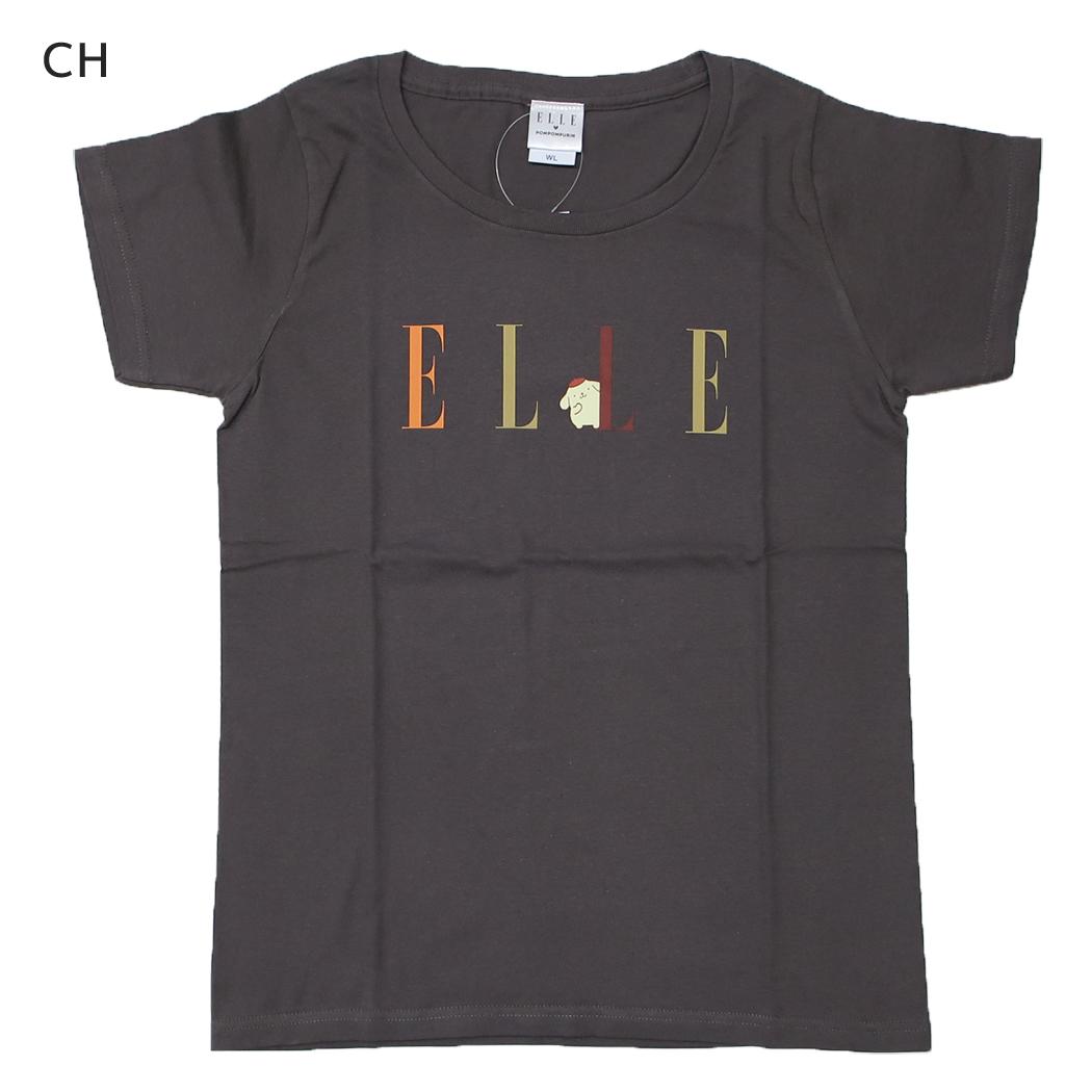 ELLExポムポムプリン Tシャツ レディース T-SHIRTS CH サンリオ ワタナベ