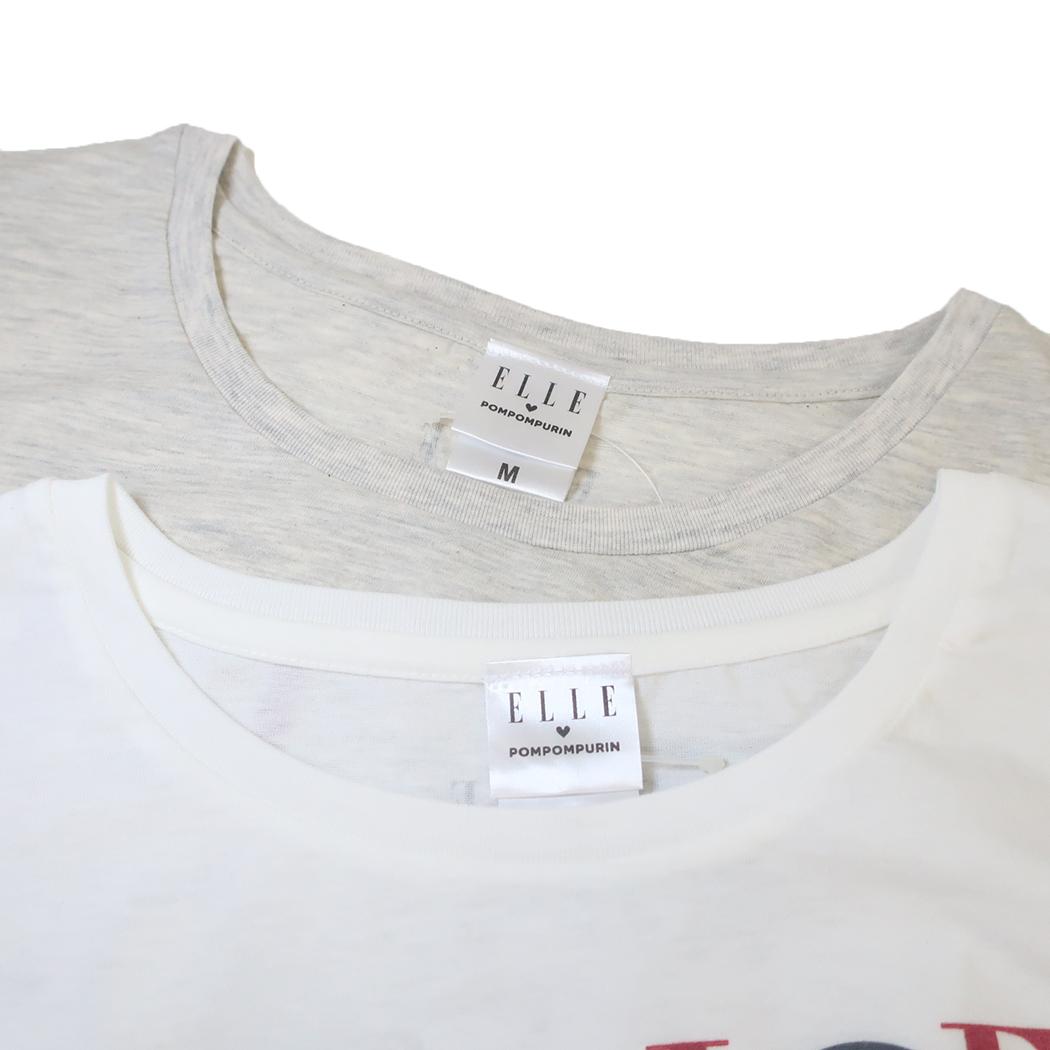 ELLExポムポムプリン Tシャツ ドルマン T-SHIRTS WH サンリオ ワタナベ