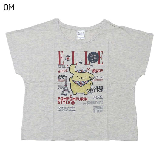 ELLExポムポムプリン Tシャツ ドルマン T-SHIRTS OM サンリオ ワタナベ