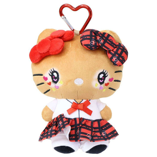 ハローキティ ぬいぐるみポーチ コギャルマスコットポーチ 平成レトロ コギャルシリーズ 制服柄 サンリオ ヤスダ通商 小物入れ キャラクター グッズ シネマコレクション