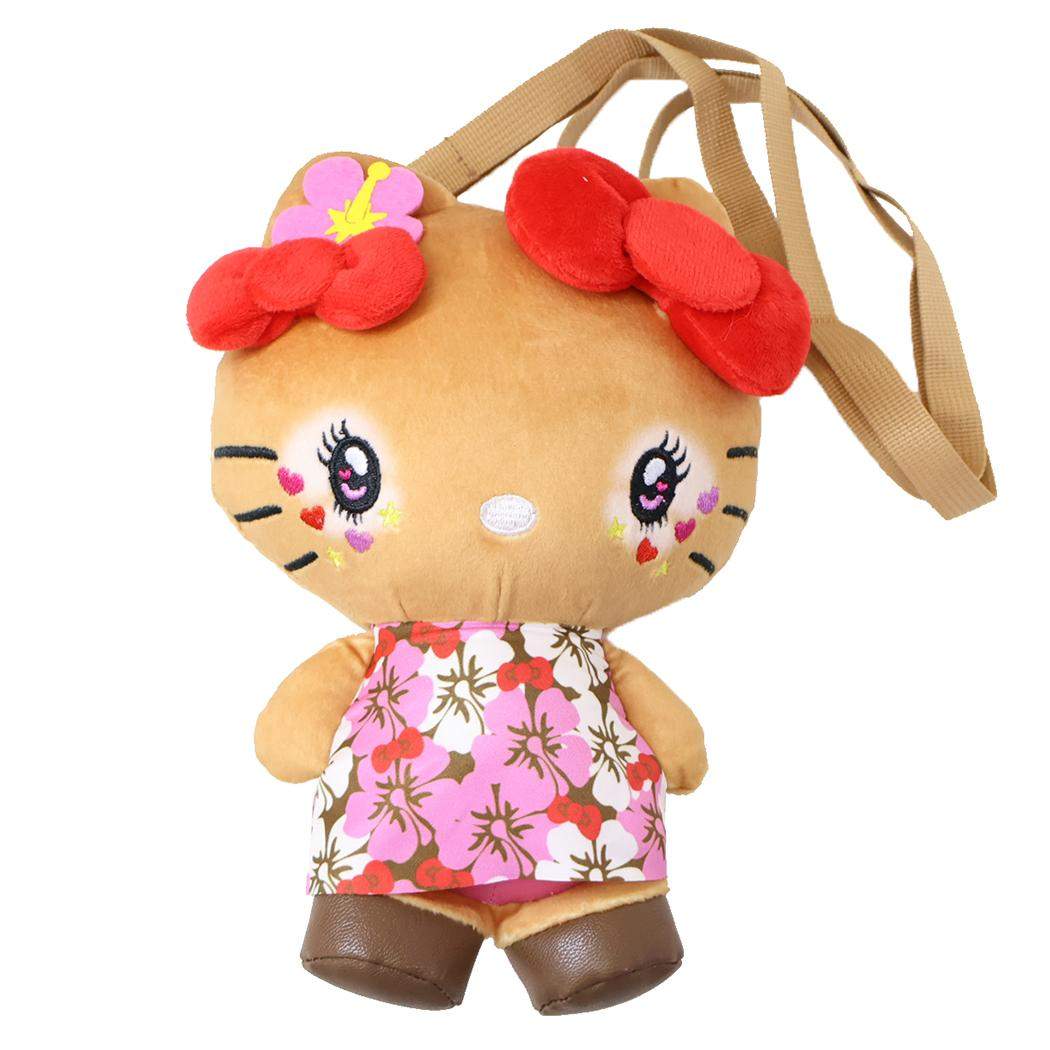 ハローキティ ショルダーバッグ コギャルマスコットミニショルダー 平成レトロ コギャルシリーズ ハイビスカス柄 サンリオ ヤスダ通商 プレゼント キャラクター グッズ シネマコレクション