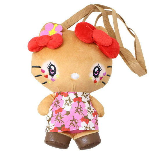 ハローキティ ショルダーバッグ コギャルマスコットミニショルダー 平成レトロ コギャルシリーズ ハイビスカス柄 サンリオ ヤスダ通商 プレゼント キャラクター グッズ シネマコレクション