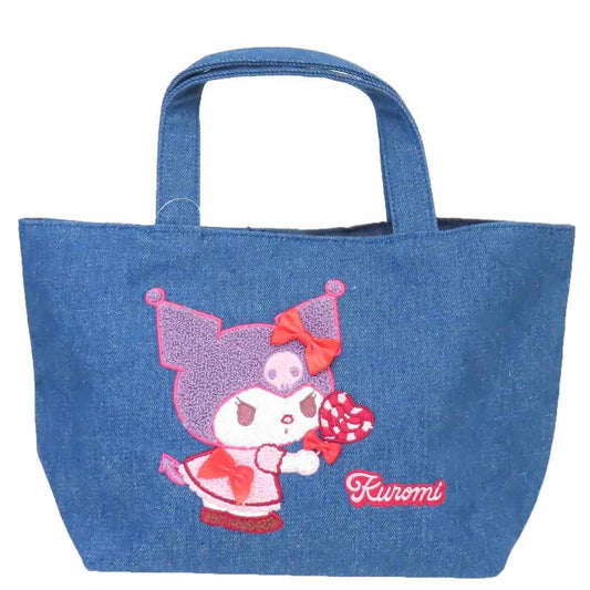クロミ ランチバッグ デニムサガラ刺繍トートバッグ サンリオ ヤスダ通商 お弁当かばん キャラクター グッズ メール便可 シネマコレクション