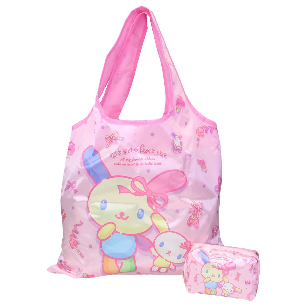 ウサハナ ショッピングバッグ エコバッグ 6326 サンリオ ヤスダ通商 お買い物かばん キャラクター グッズ メール便可 シネマコレクション