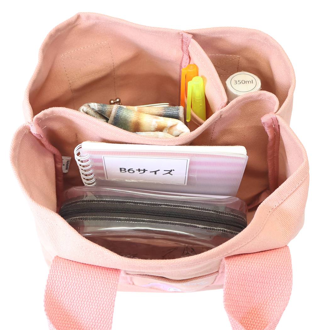 マイメロディ トートバッグ 帆布 仕切り ミニトートバッグ マイメロディ / ピンク サンリオ ヤスダ通商