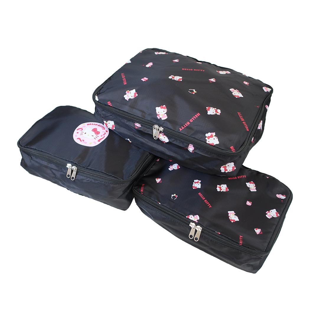 サンリオキャラクターズ トラベルポーチ マルチ収納ケース 3つセット ハローキティ Sanrio ヤスダ通商