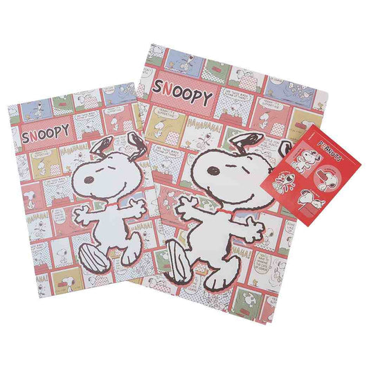 スヌーピー レターセット 手紙セット Comic red ピーナッツ 山野紙業 便箋＆封筒 キャラクター グッズ メール便可 シネマコレクション