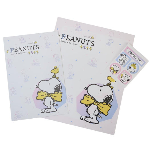 スヌーピー レターセット 手紙セット White ピーナッツ 山野紙業 便箋＆封筒 キャラクター グッズ メール便可 シネマコレクション