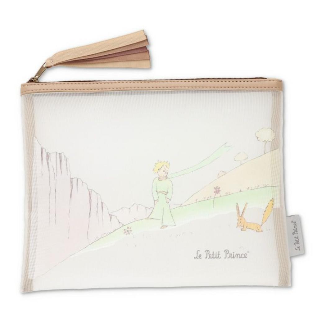 星の王子さま コスメポーチ メッシュポーチフラット 星の王子さまときつね BG The Little Prince ゾーウィー プレゼント キャラクター グッズ メール便可 シネマコレクション