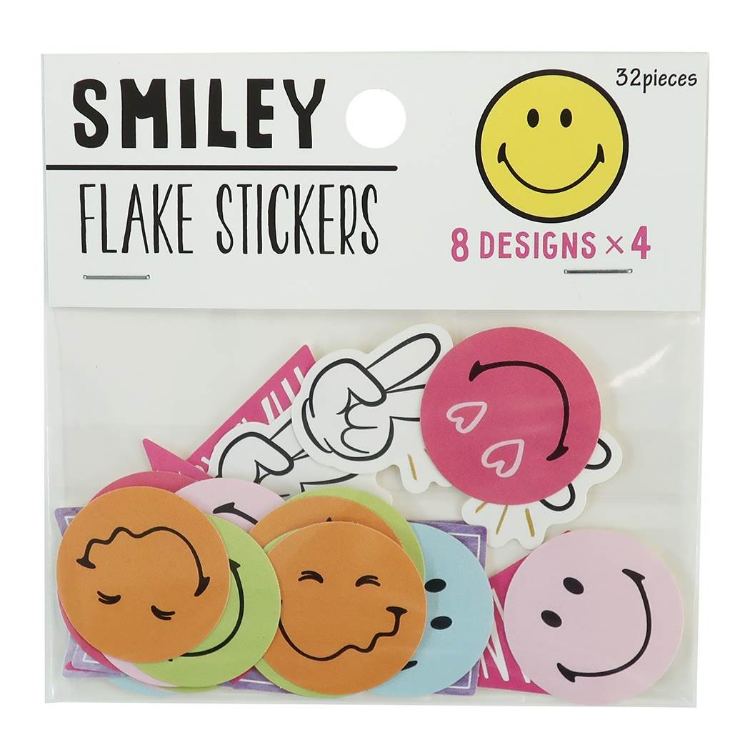 ダイカット ミニシールセット スマイリーフェイス フレークシール Smiley Face グッズ 216 キャラクター プレゼント 男