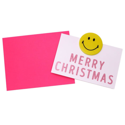 スマイリーフェイス かわいい Smiley Face 日本製 グリーティングカード キャラクター グッズ 496 ピンククリスマス プレゼント
