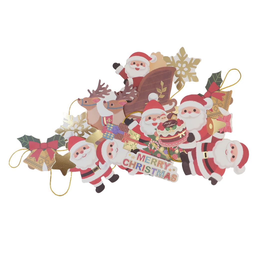 グリーティングカード CHRISTMAS クリスマスガーランドカード