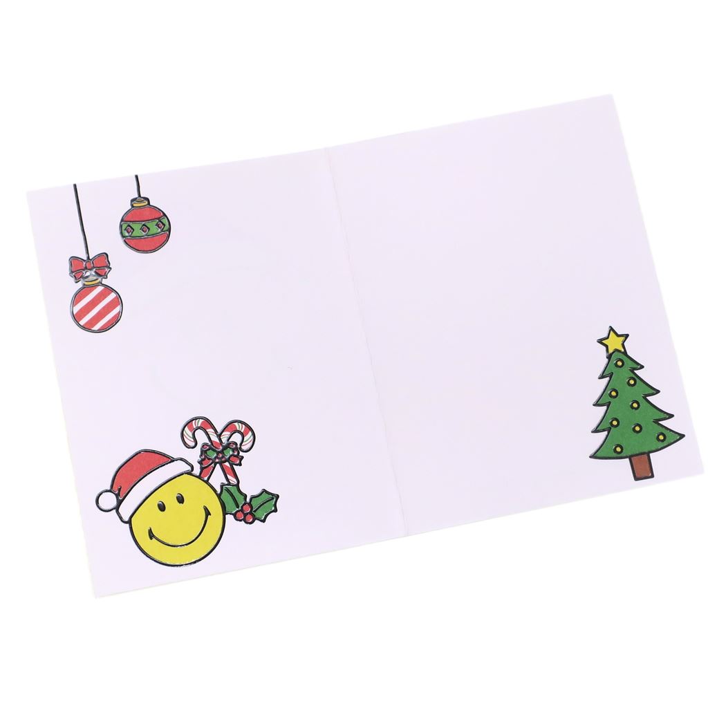 スマイリーフェイス 封筒付きミニクリスマスカード 643 Smiley Face ミニカード キャラクター グッズ かわいいクリスマス プレゼント