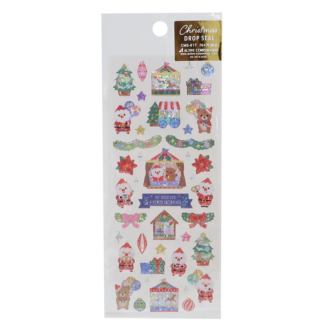 シールシート CHRISTMAS クリスマスドロップシール マーケット