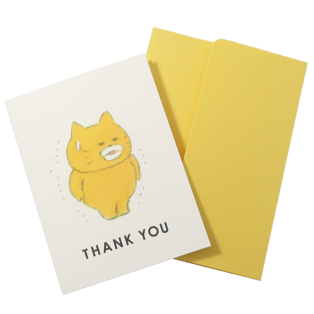 ノラネコぐんだん グリーティングカード ミニカード THANK YOU ねこ アクティブコーポレーション プレゼント 男の子 女の子