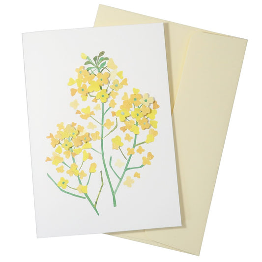 tomocollage グリーティングカード Paper Collage Card 貼り絵カード 春柄2 プレゼント 男の子 女の子