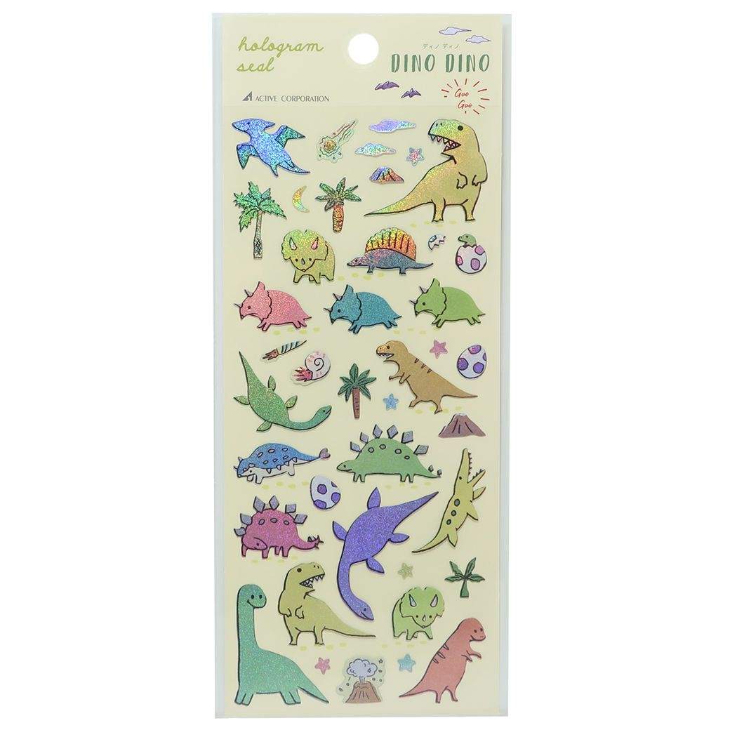 シールシート ホログラムシール DINO DINO 恐竜 アクティブコーポレーション