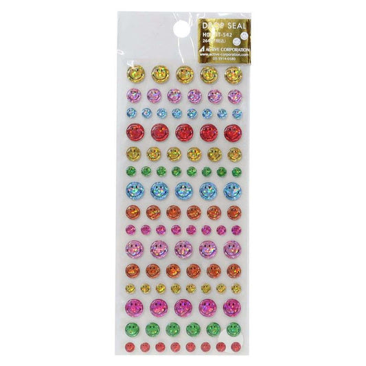 ドロップシール スマイリーフェイス シールシート Smiley Face アクティブコーポレーション スマイリーカラフル