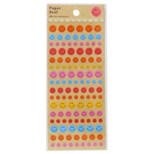 シールシート スマイリーフェイス ペーパーシール Smiley Face スマイリーカラフル デコレーション デコシール